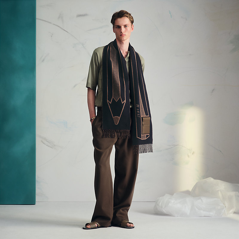 カシミヤマフラー 《エスキス》 - マロン | Hermès - エルメス-公式サイト